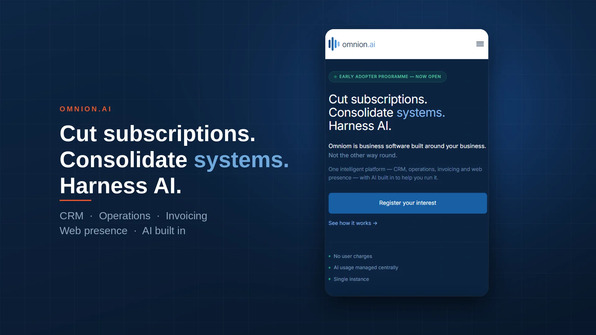 Omniom — Business Software project by APPNWEB